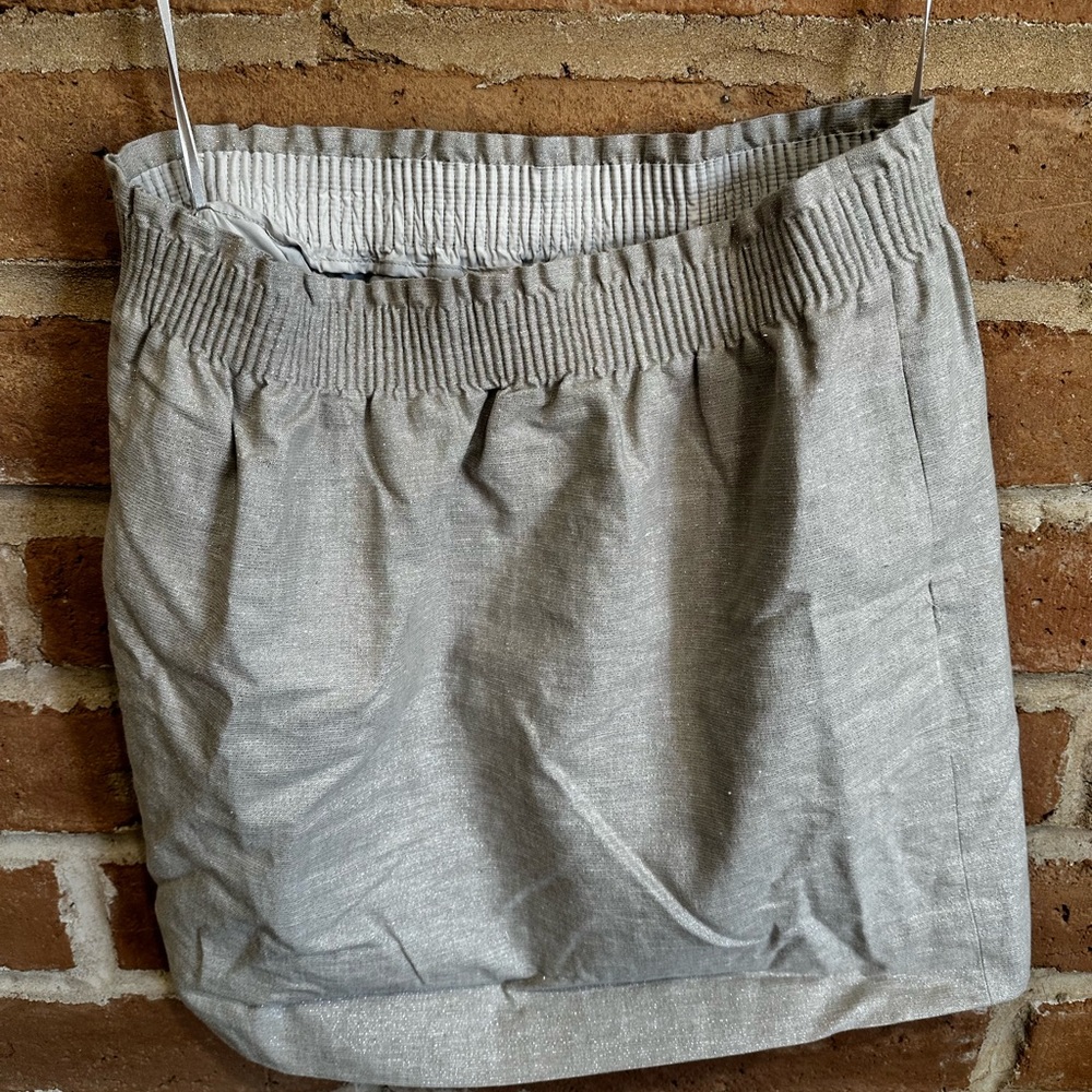 Jcrew tan and gold specks pull on skirt size 10